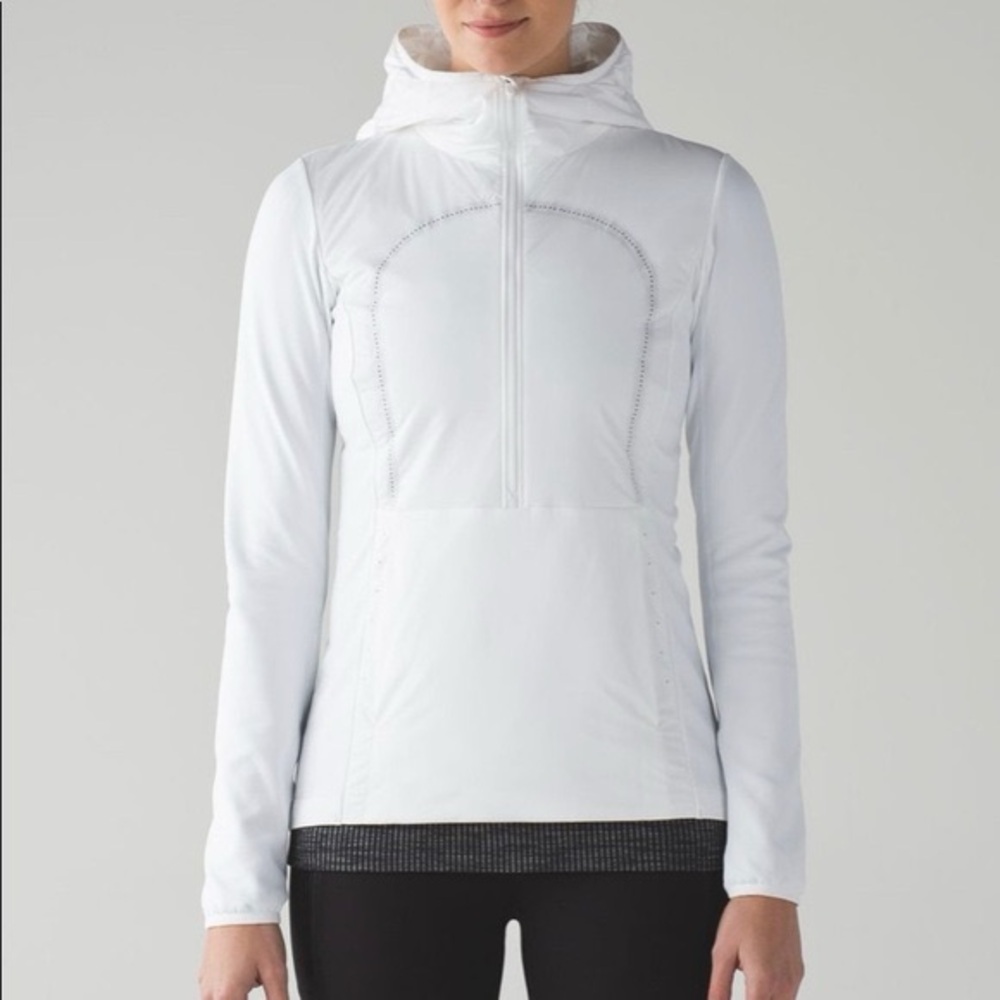 lululemon athletica White Hooded Jacket